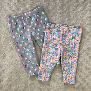 Baby Girl Pants Bundle Hearts Floral Carter’s 6M